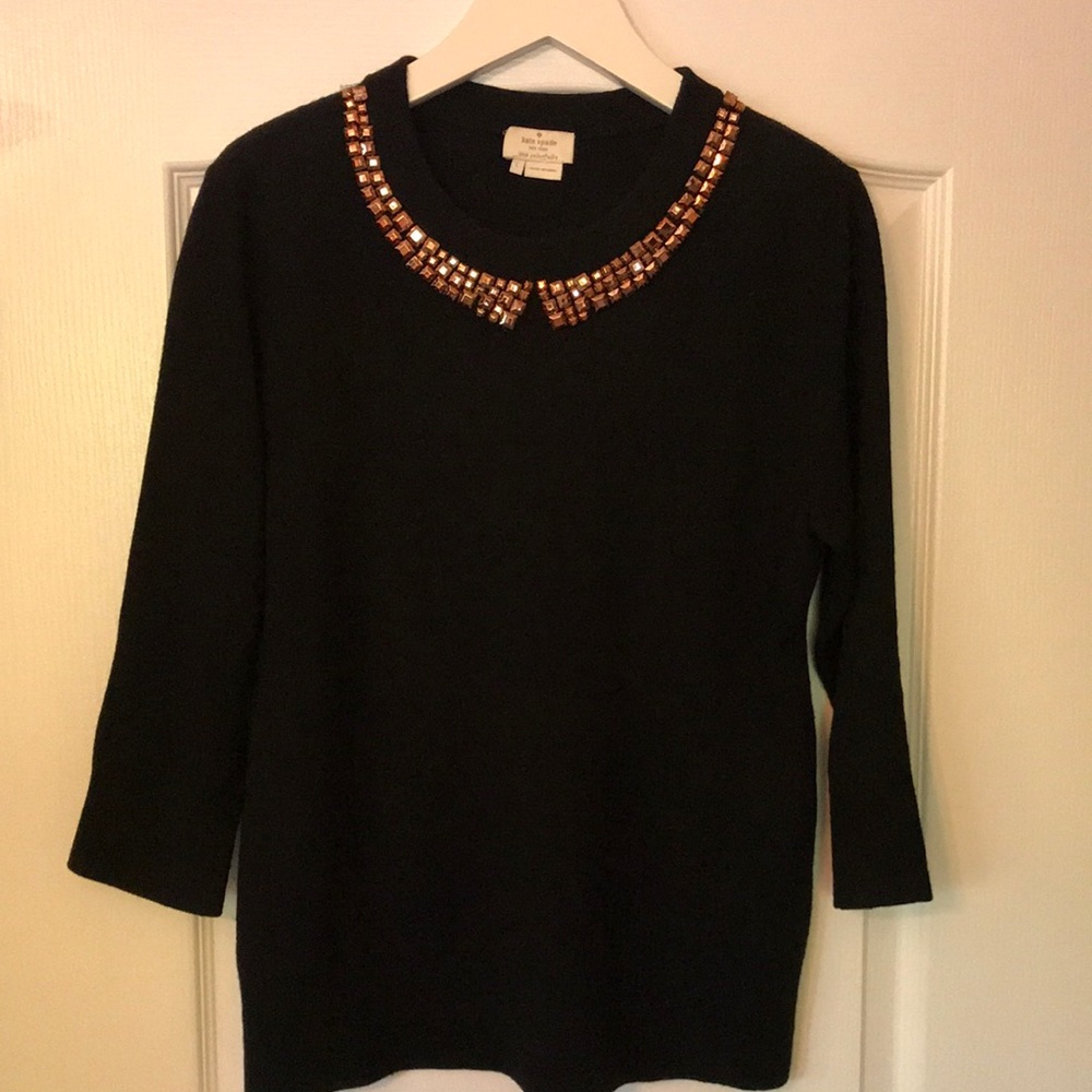 KATE SPADE crew neck sweater with copper sequins